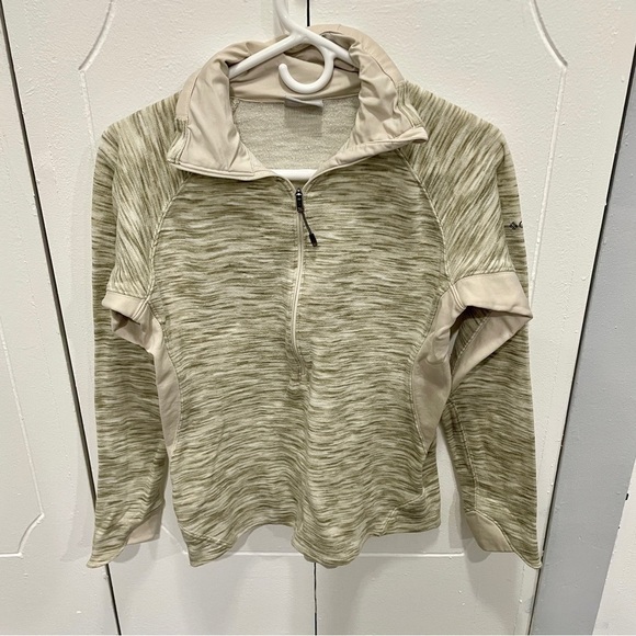 Columbia Beige Half Zip Sweatshirt - Picture 1 of 11